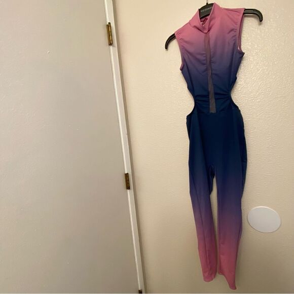 WEISSMAN Elite Dance Costume unitard jumpsuit pink ombre LAST LIGHT PL11771 XSA - Picture 2 of 13